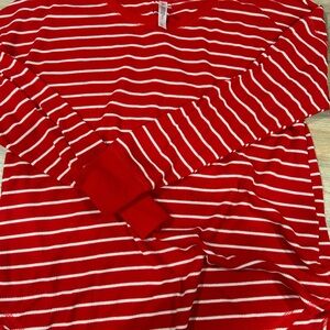 Christmas pajamas women’s large , red and white